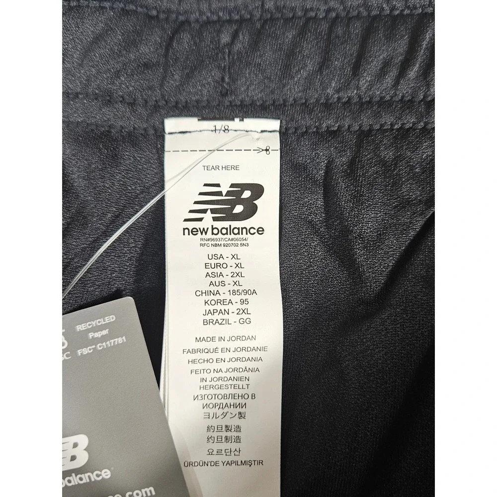 New Balance Mens Sport Short 7 Inch Black XL MS51902 BK Running Training NEW